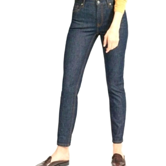 Everlane High Rise Dark Wash Ankle Jeans Size 27 - Picture 2 of 14